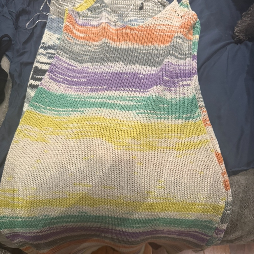 Zara Multicolor Striped Knit Dress
